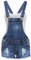SS7 Women's Denim Dungaree Shorts, Sizes 4 to 12 (UK - 10, Blue Denim)
