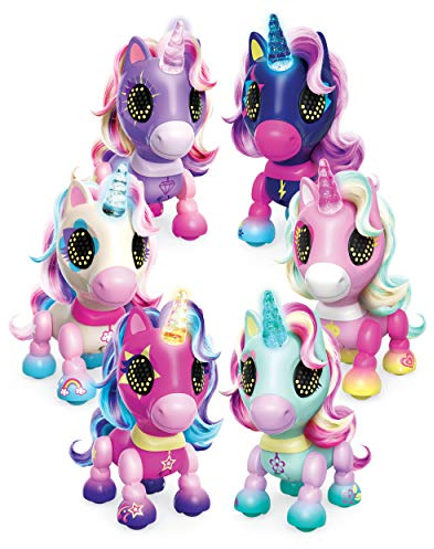 Zoomer - Zupps Tiny Unicorns, Interactive Unicorn with Light-up Horn, for Ages 4 and Up (Styles Vary)