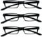 The Reading Glasses Company Die Lesebrille Unternehmen Schwarz Nacken-Leser Wert 3er-Pack Herren Damen Federscharniere RRR20-1 +2,50