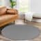 HomebyHome Kurzflor Teppich Wohnzimmer 160 cm Rund Hellgrau - Modern Gabbeh-Look Teppich Extra Weich, Pflegeleicht und Langlebig - Ideal für Schlafzimmer, Küche und Esszimmer