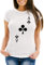 MoonWorks® Damen T-Shirt Kartenspiel Kostüm Spielkarten Gruppenkostüm Karten Fasching Karneval Faschingsshirt Kreuz Ass weiß XS