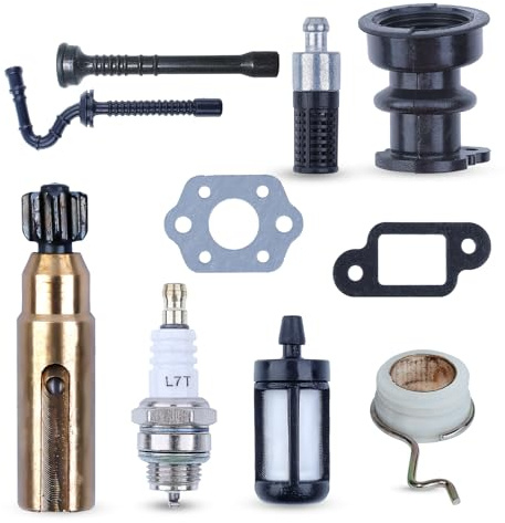 Adefol Collecteur d'admission La Pompe à Huile Vis sans Fin Filtre de Tuyau de mazout Kit pour Stihl 025 023 021 MS250 MS230 MS210 Pièces de tronçonneuse 11231412200 11236403200
