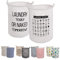 LessMo 2PCS 17.7 Wäschekorb Sortierer – Faltbar - 2er Set Wäschesammler spart Zeit beim Sortieren - Wäschesack - Wäschekörbe - Laundry Baskets - 45 x 35 cm (Weiß, Verdickt 17,7 / Medium)