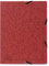 Exacompta 55405E Eckspannmappe Colorspan Karton 355 g/m², 24 x 32cm, für DIN A4, Gummizug, 3 Klappen, 1 Stück, Rot