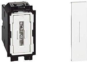 Living Now Pulsante 1P (NO) 10 A + L.NOW - cover comando 1 mod. bianco