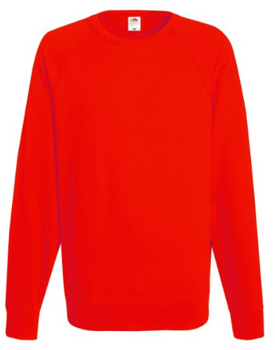 Fruit of the Loom Sweatshirt mit angesetzten Ärmeln, Farbe:Vintage rot meliert, Größe:S