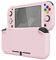 eXtremeRate Schutzhülle für Nintendo Switch Lite,Schutzhülle Case Hülle Schale Tasche Zubehör für Nintendo Switch Lite Joycon Konsole&1 x Displayschutzfolie mit weißem Rand(Pink)