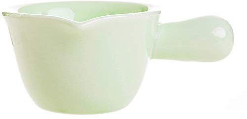 XXXXW Cruche à Lait Porcelaine Gravy Sauce Saucière Saucière Soucoupe Stand Sauce Traditionnelle Porcelaine Saucière avec Soucoupe en Porcelaine Saucière Pot à Lait Saucière (Color : Green)