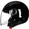 Jethelm Motorrad Roller Offenes Helm Scooter Moped Mofa Helm Herren Damen Erwachsener Motorradhelm Retro Vintage Pilot Biker Atmungsaktiver Helmet Mit Visier ECE/DOT Zertifiziert,Bright black,4XL