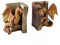Bticx Drachen-Buchstützen, Drachenstatue, Schreibtisch-Buchstütze, lustiger Feuerdrache hinter dem Buch, Statue, dekorative Buchstützen Zuhause, Büro, Bücherregal, Dekoration