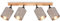 BRILONER - Deckenlampe mit Sternenhimmel, schwenkbar, Lampenschirm aus Stoff, Deckenleuchte, Lampe, Schlafzimmerlampe, Küchenlampe, Deckenstrahler, Deckenbeleuchtung, 65x13x15,5 cm, Taupe