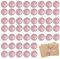 Selbstklebende Siegellack, 50pcs Selbstklebender Siegellackstempel, Siegelaufkleber Siegelwachs, Siegelaufkleber Siegelwachs, Zum Versiegeln von Briefumschlägen Karten Scrapbooking(Rosa)