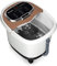 COSTWAY Bain de Pieds Hydromasseur avec Chauffage Rapide, Masseur Pieds 500W 6 Rouleaux avec Température 35°C-48°C, Douche Réglable et Antibactérienne pour Détendre Pieds (Brun)
