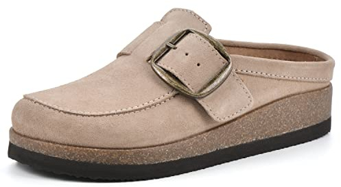 WHITE MOUNTAIN Women's Bueno Mule, Beach Wood/Suede, 10 M
