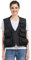 Ziker Damen Mesh Atmungsaktive durchbrochene Reisende Fotograf Angeln Weste Weste Reisejacke Mantel Mit Taschen, Schwarz, L