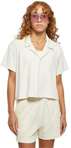 Urban Classics Damen Ladies Towel Resort Shirt Hemd, Palewhite, XXXL