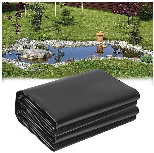 Vetris HDPE Teichfolie 2.5x7m 3x5m 6x8m 10x15m 0.12mm Teichplane wasserdichte Fischteichfolie Gartenteich Dichtungsfolie Brunnenmembran Schwimmteich Folie Für Wasserspiele(Größe:2x2m(6.6x6.6ft))