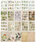 205 Stück Scrapbooking Aufkleber, Sticker Fotoalbum, Asthetische Aufkleber, Vintage- Sticker für DIY Scrapbooking, Trinkflaschen, Gepäck, Notizbuch, Handyhüllen (Blätter-Set)
