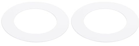 PATIKIL Metallische Goof Trim-Ring, 2 Stück 3,19 OD 2,01 ID Runder Deckenleuchten-Ringverkleidung für Einbauleuchten-Abdeckung, Mattweiß