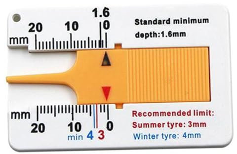 4 Stück Reifen Profiltiefenmesser, 0-20 Mm Tiefenmesser Reifen Messbereich Profilmesser Reifen Tragbar Tiefenmessschieber Profiltiefen-Messgerät, Profile Depth Gauge Tread Depth Gauge