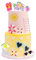 CORNER LACE Summer Theme Cake Decorations for Girls Pink, Splash Splish Birthday Cake Topper, Swim Ring Sunglasses Cake Figurines Tropical Hawaii Pool Beach Party Decor Supplies Favors