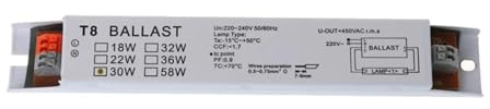 VISIYUBL 1Pc T8 220-240V AC 2x58W Reattore elettronico ad Ampia Tensione Lampada Fluorescente Reattori(2x30W)
