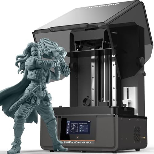 ANYCUBIC Photon Mono M7 MAX Resin 3D-Drucker, 13,6’’ 7K Großer Resin-Drucker mit COB LighTurbo 3.0, Aufklappbarem Cover-Design, Intelligent-Assist-Druck, Druckgröße 298 x 164 x 300mm