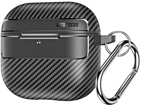 BoerHang Funda Compatible con AirPods 4 2024, Funda Protectora de Silicona a Prueba de Golpes [LED Frontal Visible] Compatible con AirPods 4 2024.Negro