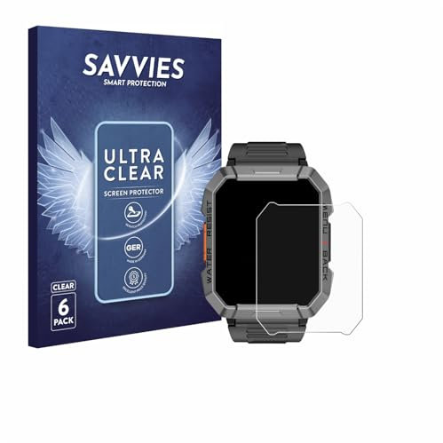 savvies Protector Pantalla para Blackview W60 2.01 (6 Unidades) Película Ultra Transparente