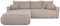BROMARKT Sofa mit Schlaffunktion Couch L Sofa Bettkasten Schlafsofa für Wohnzimmer Schlafcouch freistehend Havana Relaxsofa 3 sitzer 270x173x80 cm Beige