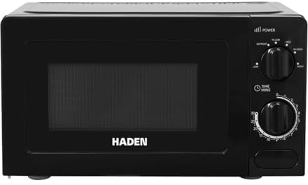Haden Microwave, 17L, 700W, Black, 6 Power Levels, 30-Minute Timer, Defrost Function