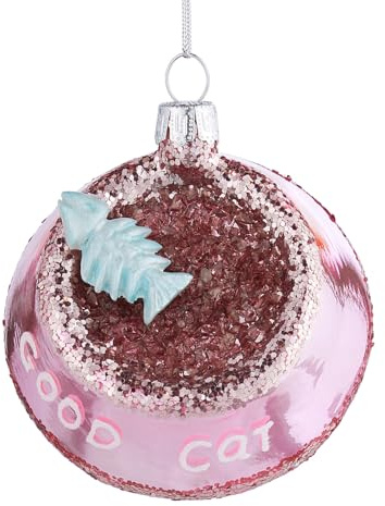 BUTLERS Weihnachtskugel Good Cat Hang ON | Christbaumkugel Glas, Weihnachtsbaumschmuck lustig, kreative Baumschmuck für Weihnachten, Weihnachtsdeko für Girlande & Weihnachtsbaum Deko