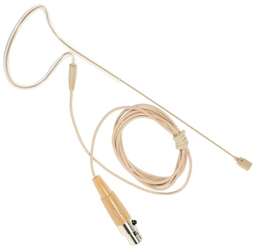 WHAMVOX Microfono Auricolare Gancio Sopra L'orecchio, Design in Metallo e Spugna, Voce Chiara, Spina Xlr a 4 Pin per Performance Live e Produzioni