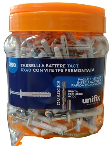 TASSELLI A BATTERE TACT 6X40 CON VITE TPS PREMONTATA