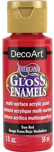 Americana Gloss Enamels Acrylic Paint 2Oz-True Red