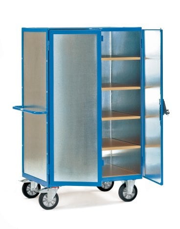 Fetra Transportgeräte mtpjf492 F 750 verzinkt Wagen mit Tablett geschlossen, Klinge Design, 1000 mm x 680 mm Plattform