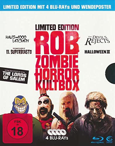 Rob Zombie Horror Kultbox (Limited Edition mit 4 Kult-Horror-Hits auf Blu-ray, Sammelschuber und Poster)