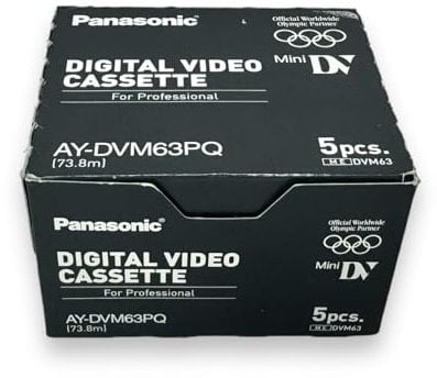 Pacco 5 Videocassette Panasonic AY-DVM63PQ DV Professionali