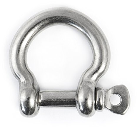 Schäkel 6mm geschweift 50 Stk. Edelstahl M6 Schaekel Edelstahl M6 V4A Drahtseil Inox V4A Va Rostfrei zum Seegeln AISI 316 Edelstahlschäkel Verbinder