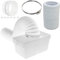 SPARES2GO Condenser Vent Box & Extra Long Hose Kit Compatible with Indesit Tumble Dryers (with Connection Ring)