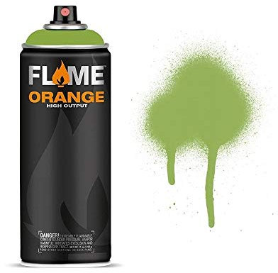 Molotow Flame Orange Spray Paint - Matt Acrylic 400ml Can Grass Green FO-628