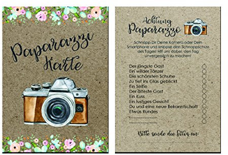 Fotokarten Hochzeit 50 Stück, Fotoralley Hochzeitsspiel