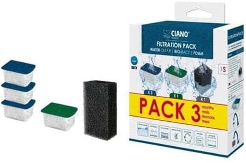 Askoll 280800 Ciano Acquario Consumables Pack 3 Mesi per Aquariophilie Taglia S, S