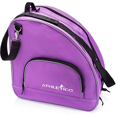 Athletico Ice & Inline Skate Bag - Premium Bag to Carry Ice Skates, Roller Skates, Inline Skates for Both Kids and Adults (Purple with Black Trim)