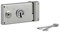 THIRARD - Serrure Horizontale en Applique à Clé à Fouillot pour Portail - Droite - Axe 58 mm - 140 x 80 mm - Zingué - 2 Clés - Coffre et Gâche Acier - Pêne et Demi-Tour Acier - Gris