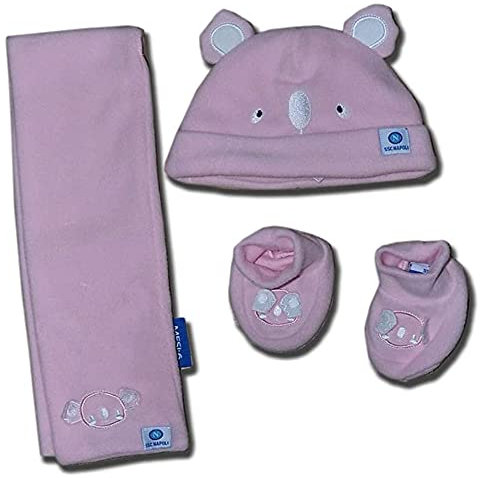ssc napoli Set aus Mütze, Schal und Schuhen N90540 (Rosa, 0MESI), Rosa, 0 Monate