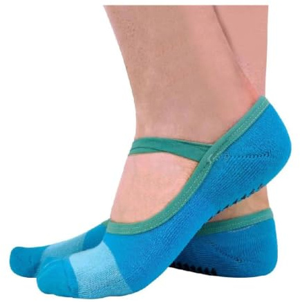 2 Pairs Ladies Cotton Non Slip Grip Low Cut Invisible Pilates Yoga Socks with Straps