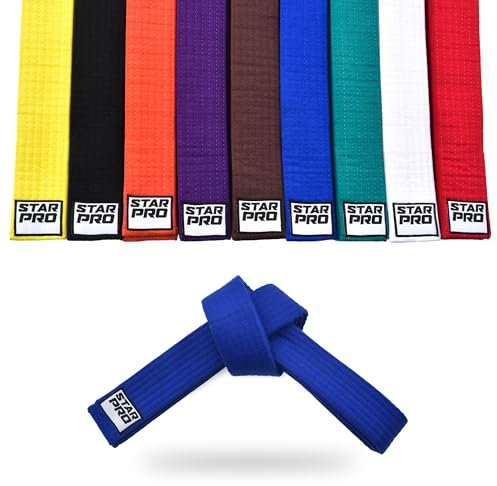 Starpro Martial Arts Grading Belt - 7 Stich Baumwolle - 9 Farben - Leichtes Design für Karate Judo Taekwondo Training und Wettkampf - 240cm 280cm 320cm