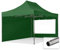 TOOLPORT Faltzelt Faltpavillon Pavillon 3x4,5m - mit 2 Seitenteilen (Panoramafenster) Premium Dach Partyzelt grün