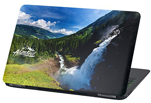 Laptop Folie Cover Adventure Klebefolie Notebook Aufkleber Schutzhülle selbstklebend Vinyl Skin Sticker (13-14 Zoll, LP45 Wasserfall)
